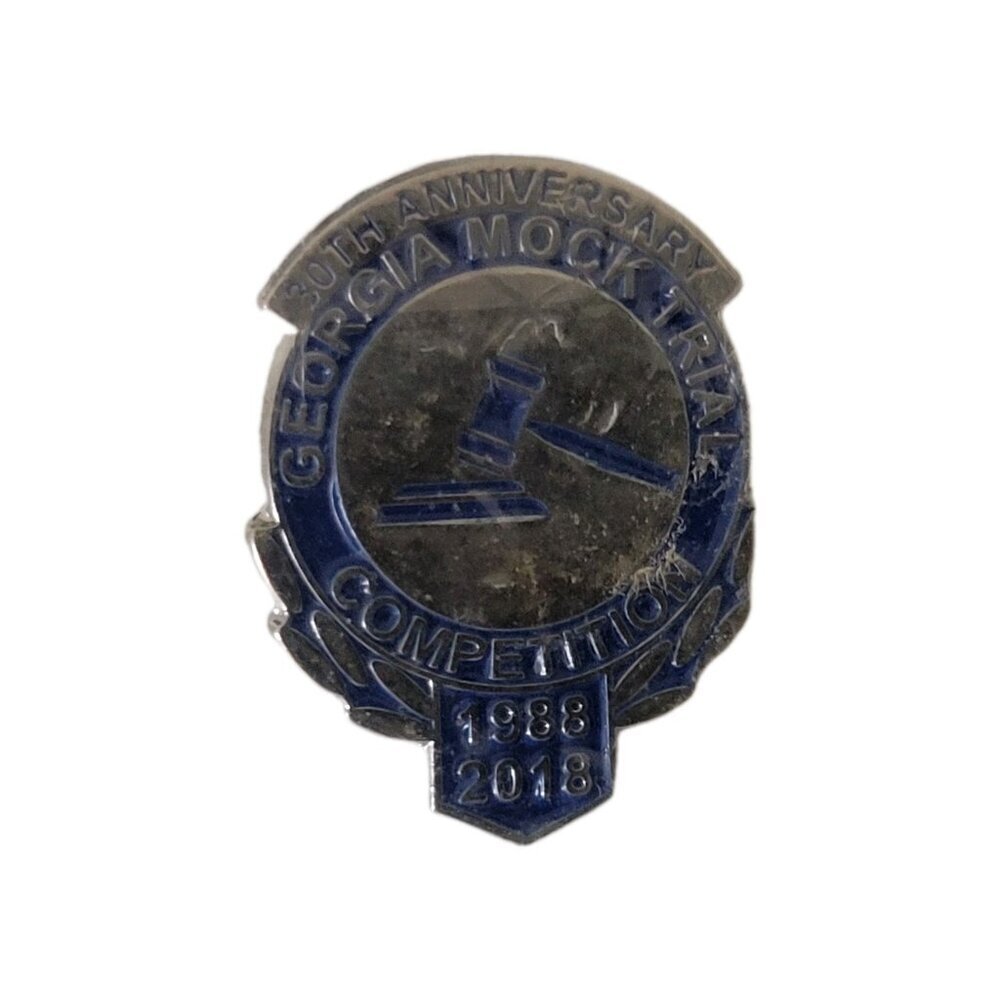 2018 Georgia High School Mock Trial Lapel Pin NWT 30th Anniversary